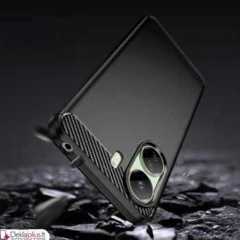 Carbon guminis dėklas - juodas (Xiaomi Redmi 13C/Poco C65) Carbon guminis dėklas - juodas (Xiaomi Redmi 13C/Poco C65)